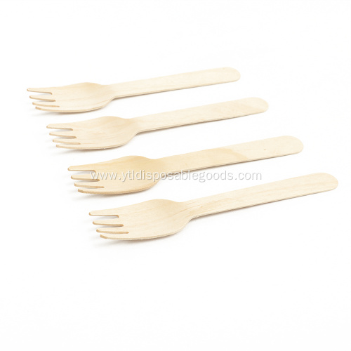 140mm disposable wooden fork